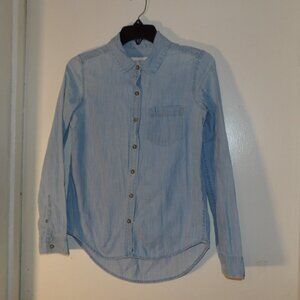 So " Perfect Shirt" Button Down Long Sleeve Cotton Shirt Sz S